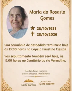Moradora do Vale do Iguaçu morre no dia em que completou 95 anos
